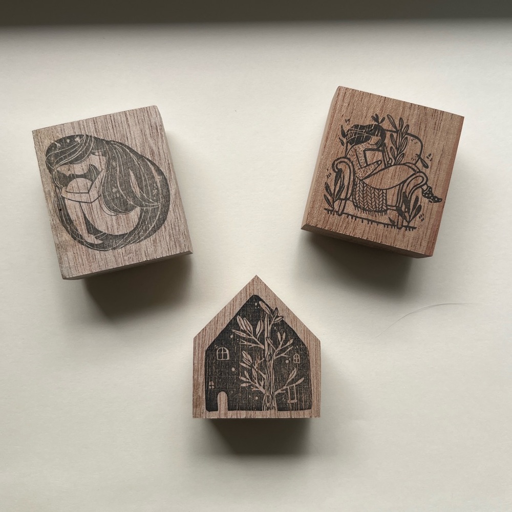 Three Black Milk Project Rubber Stamps